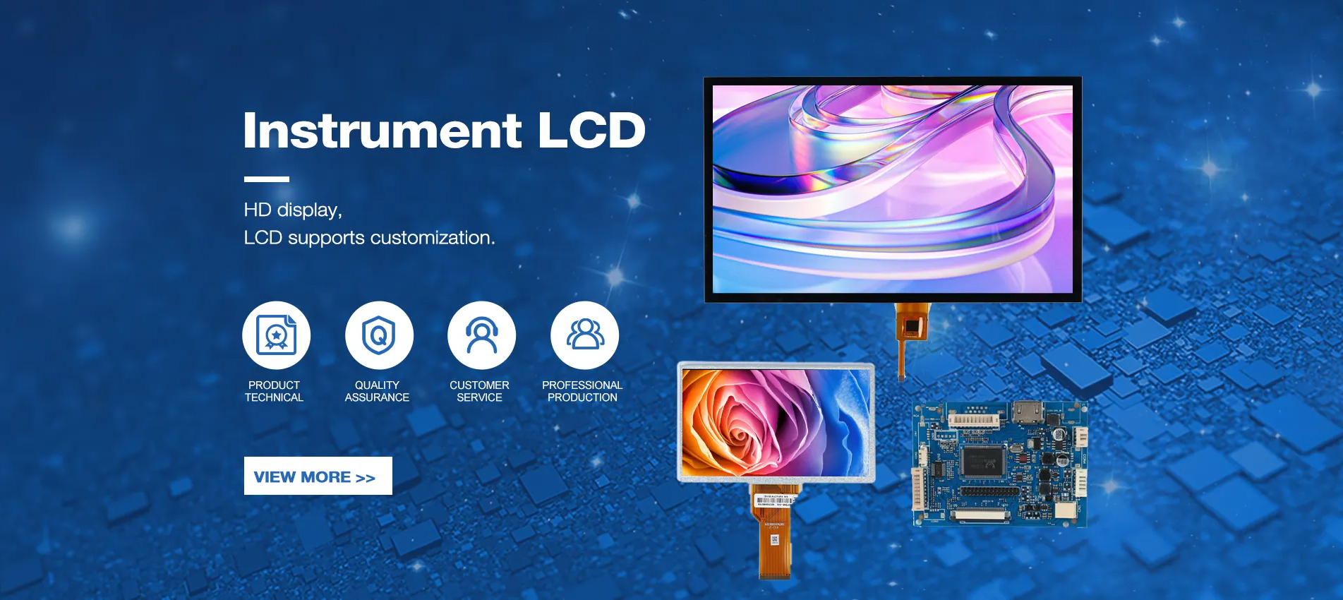 Instrument LCD display